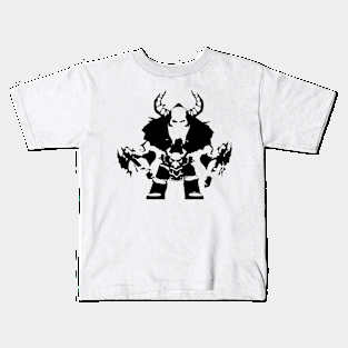 Barbaric King minimal silhouette white Kids T-Shirt